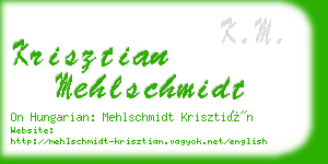 krisztian mehlschmidt business card